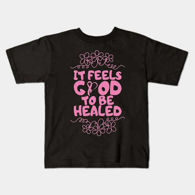 Breast cancer warrior design Kids T-Shirt by madlymelody